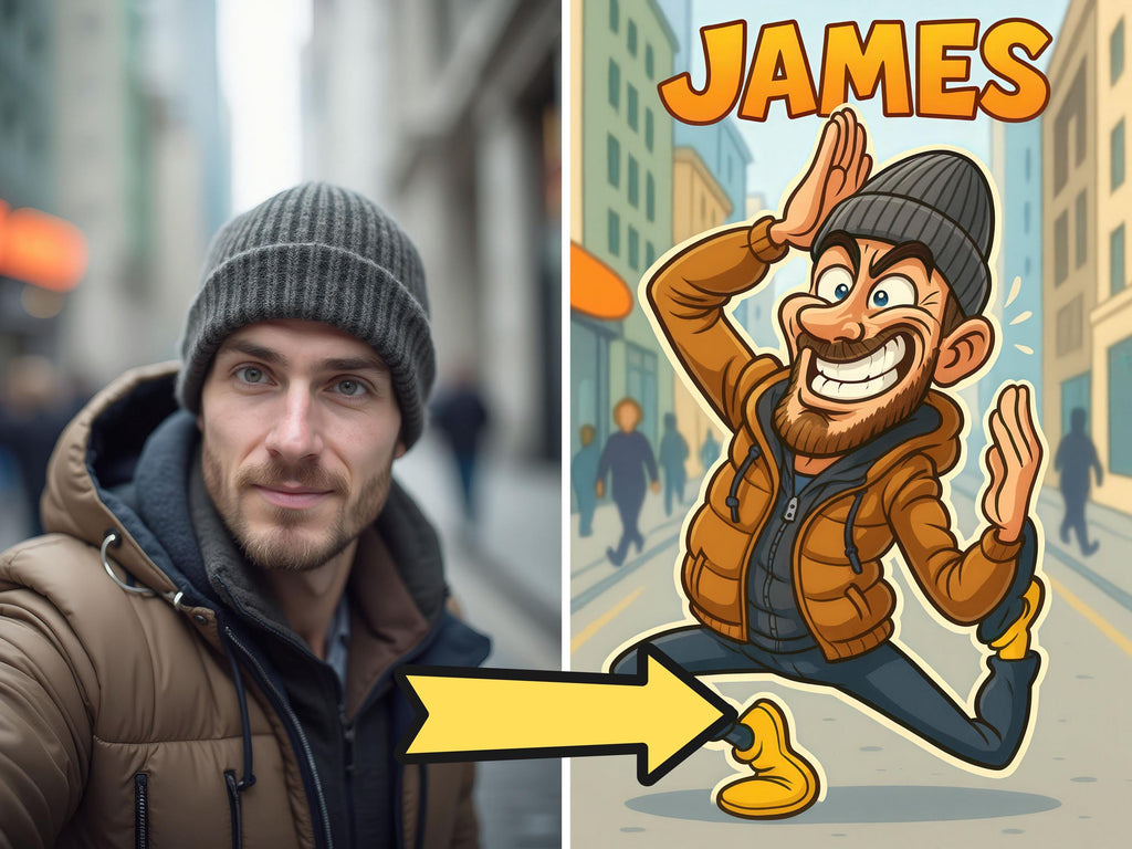 Custom Funny Yoga Caricature Portrait