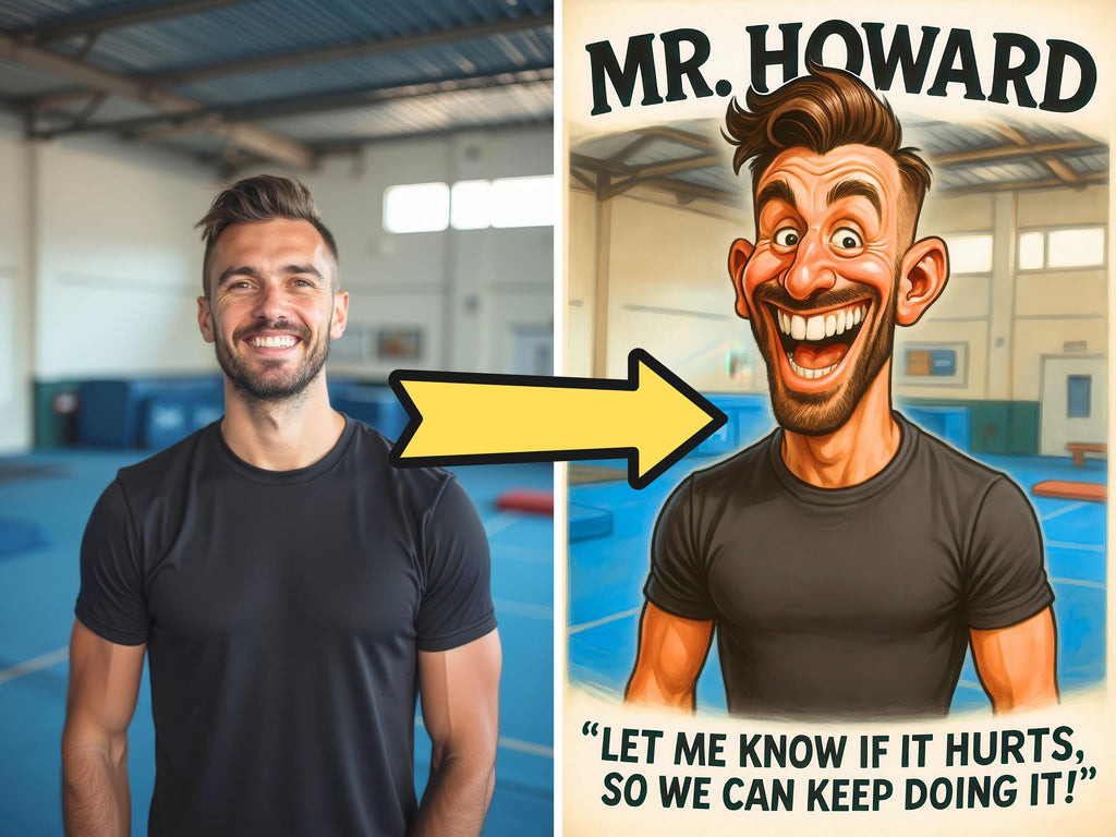 Personalized Funny Teacher Caricature Portrait