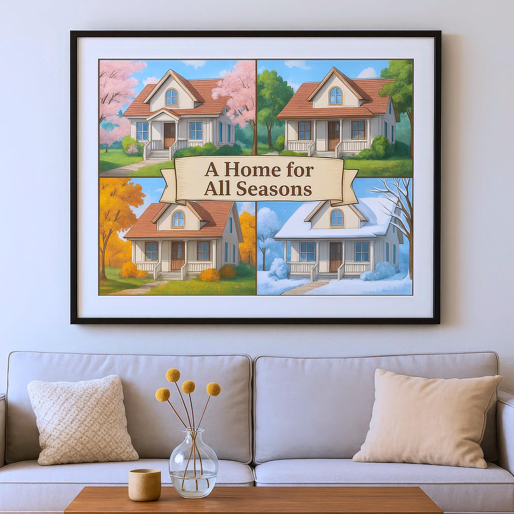 Custom 4-Season House Portrait