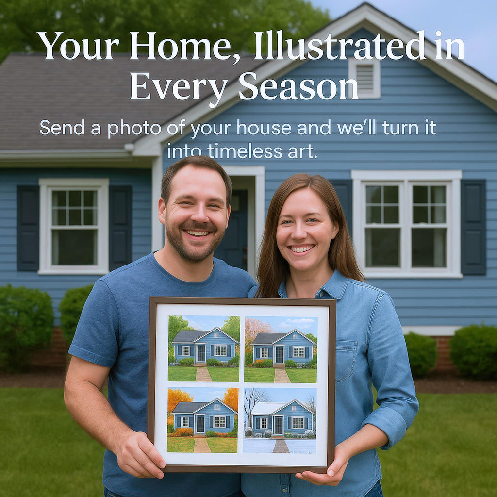 Custom 4-Season House Portrait