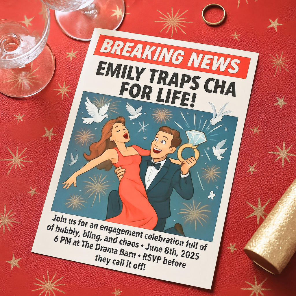 Personalized Caricature Event Invitation Illustration