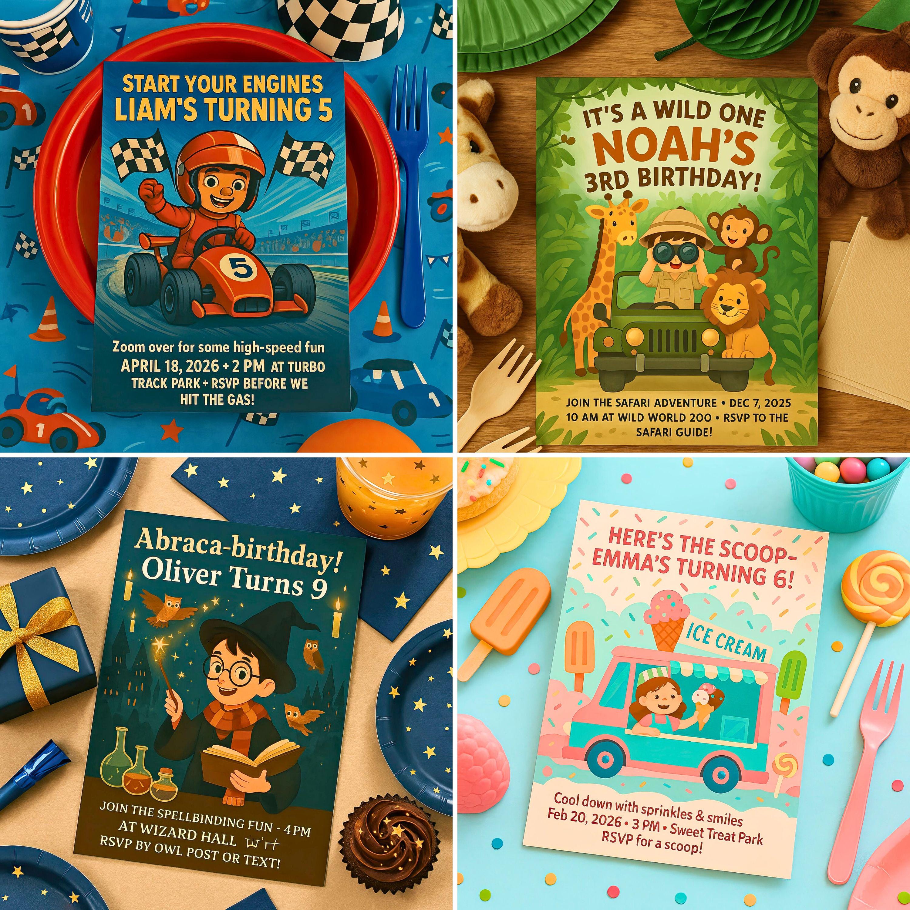 Custom Kids Birthday Invitation Design