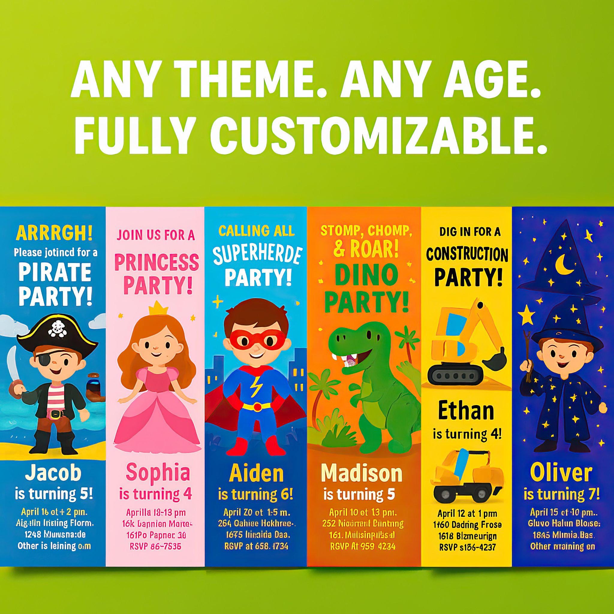 Custom Kids Birthday Invitation Design