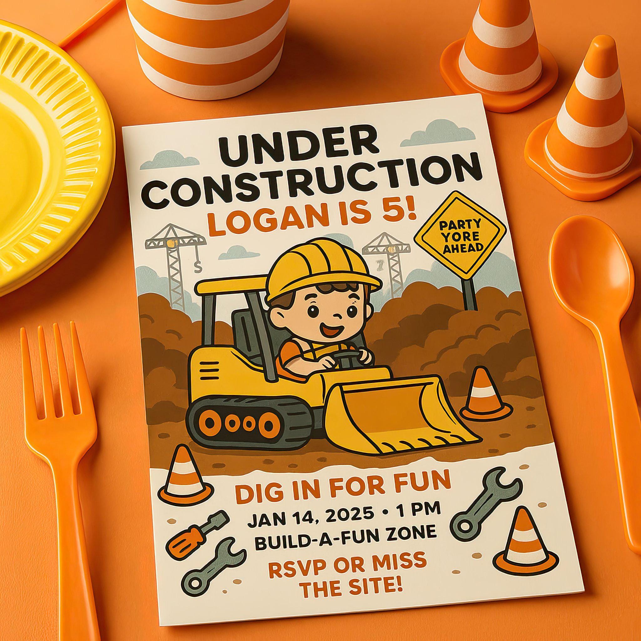 Personalized Kids Birthday Invitation Design