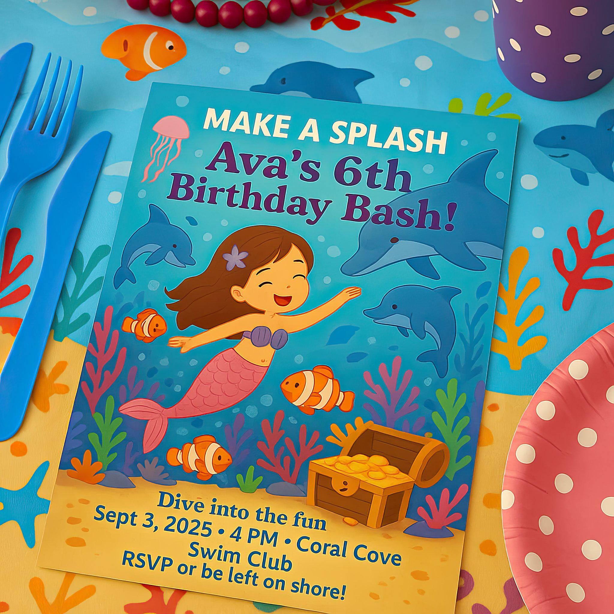 Custom Kids Birthday Invitation Design