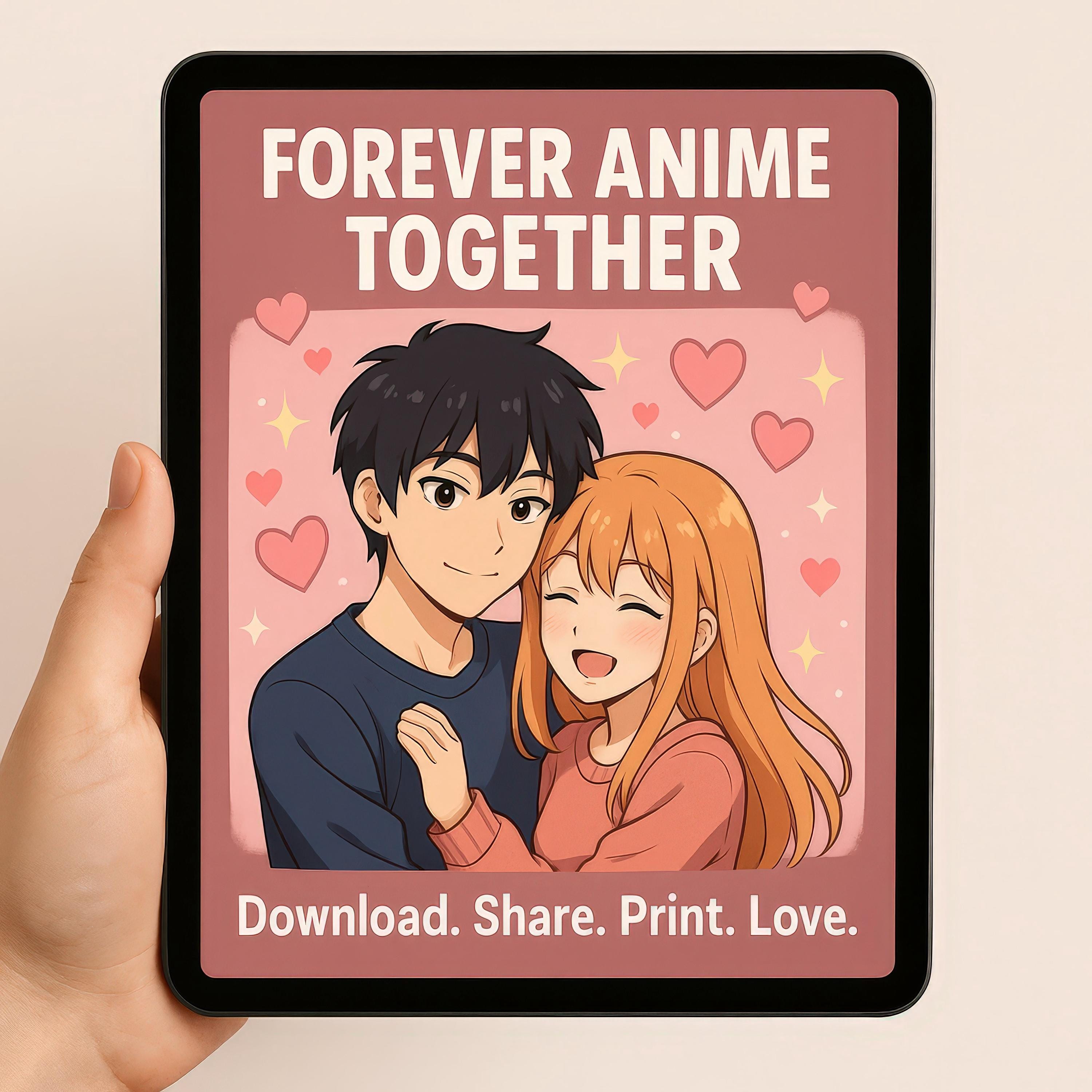 Custom Anime Couple Portrait