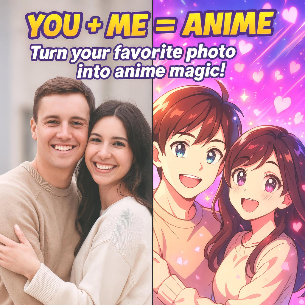 Custom Anime Couple Portrait