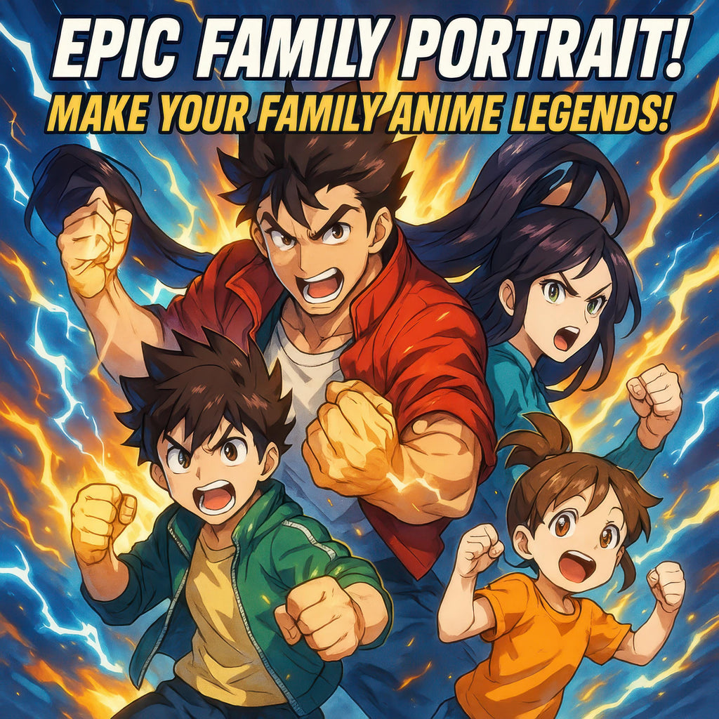Custom Anime Family Portrait