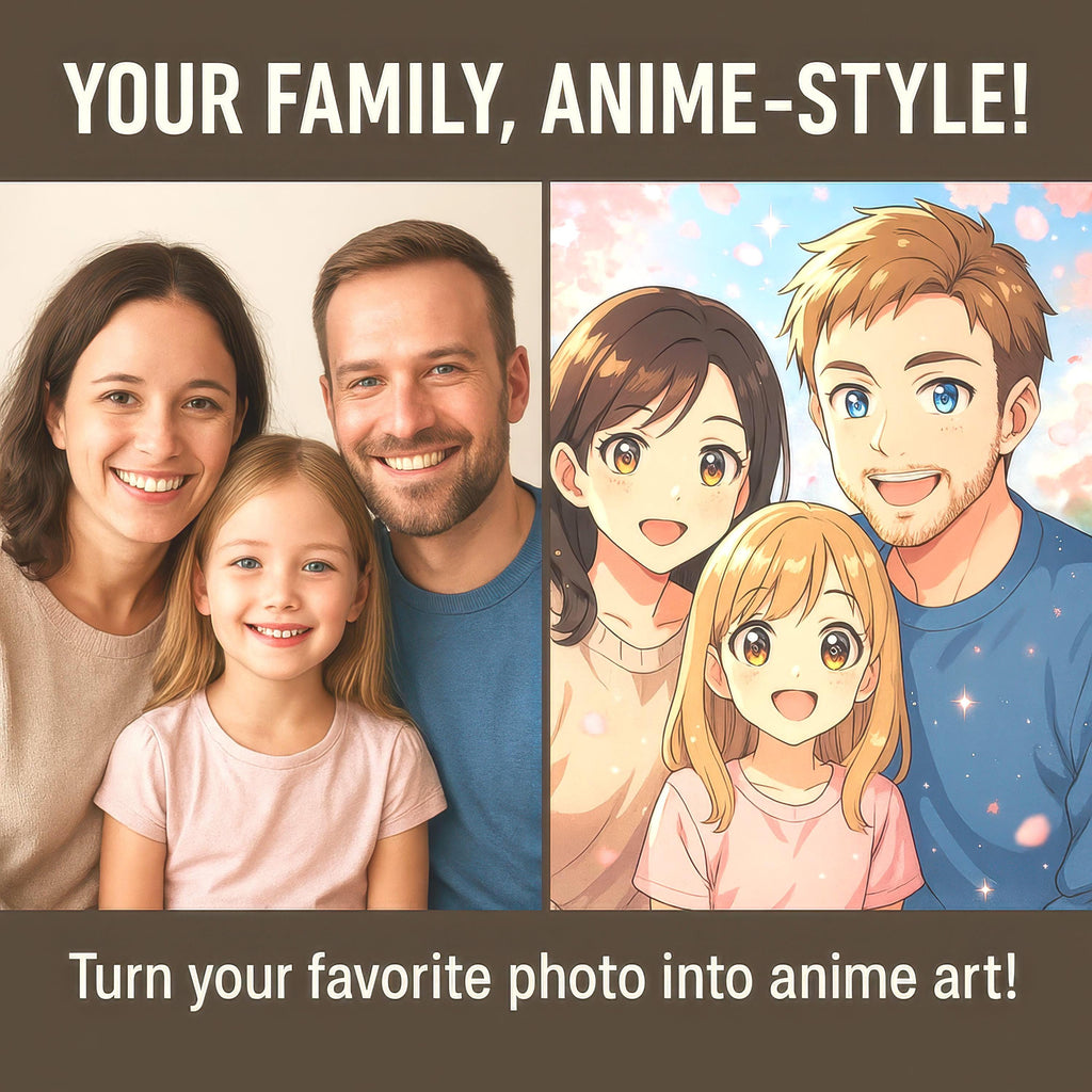 Custom Anime Family Portrait