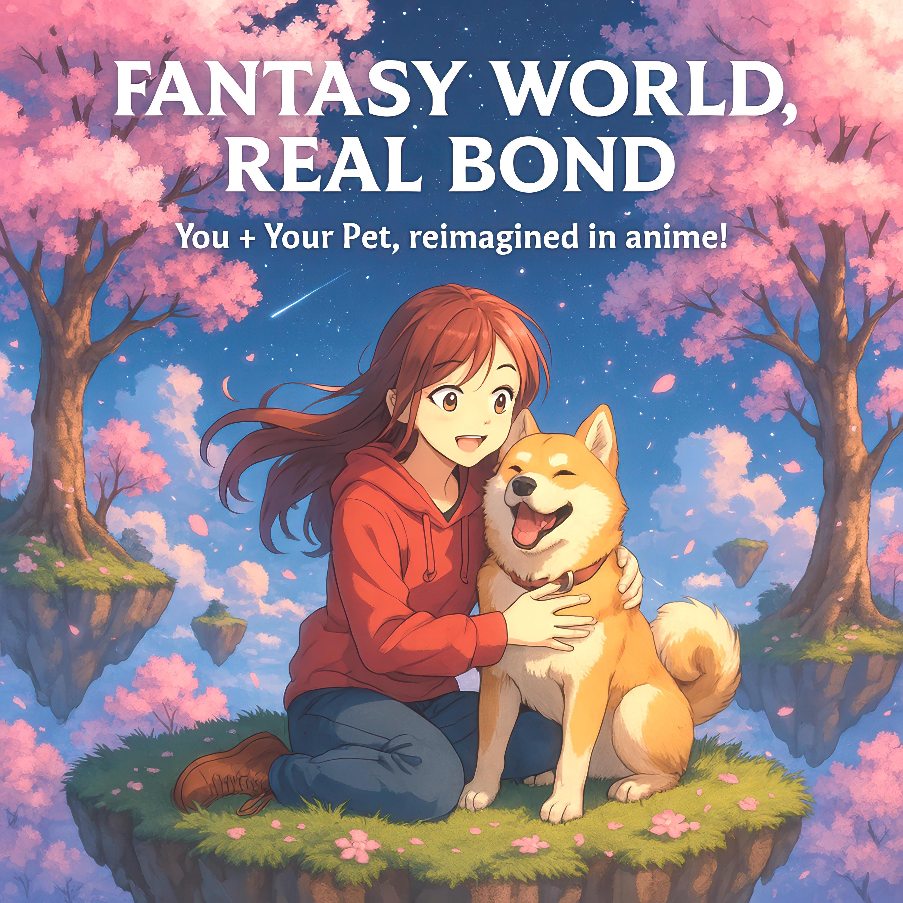 Custom Anime Pet & Owner Portrait