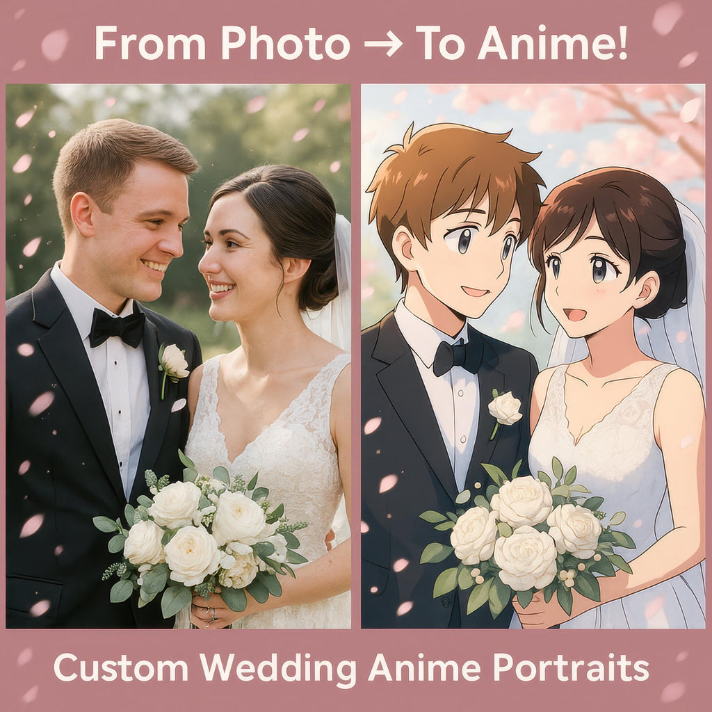 Custom Anime Wedding Portrait