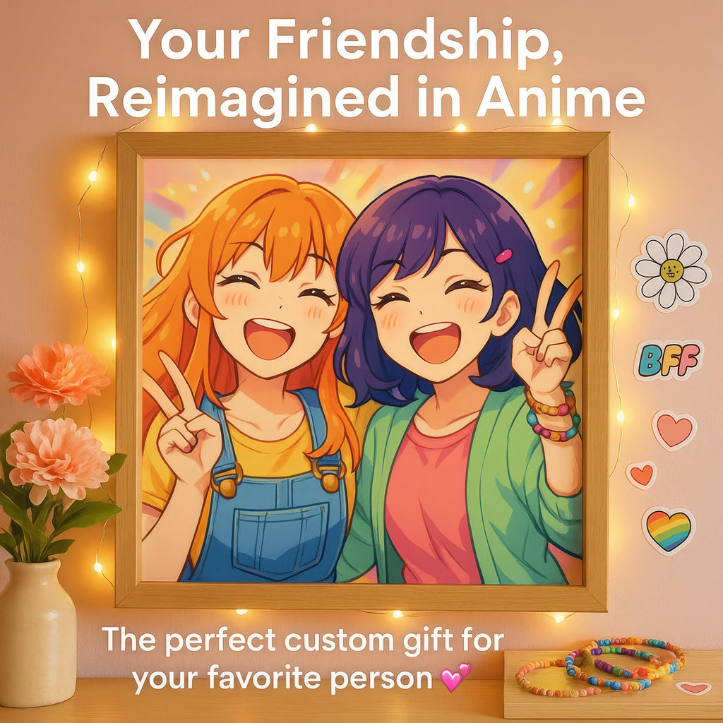 Custom Best Friends Anime Portrait
