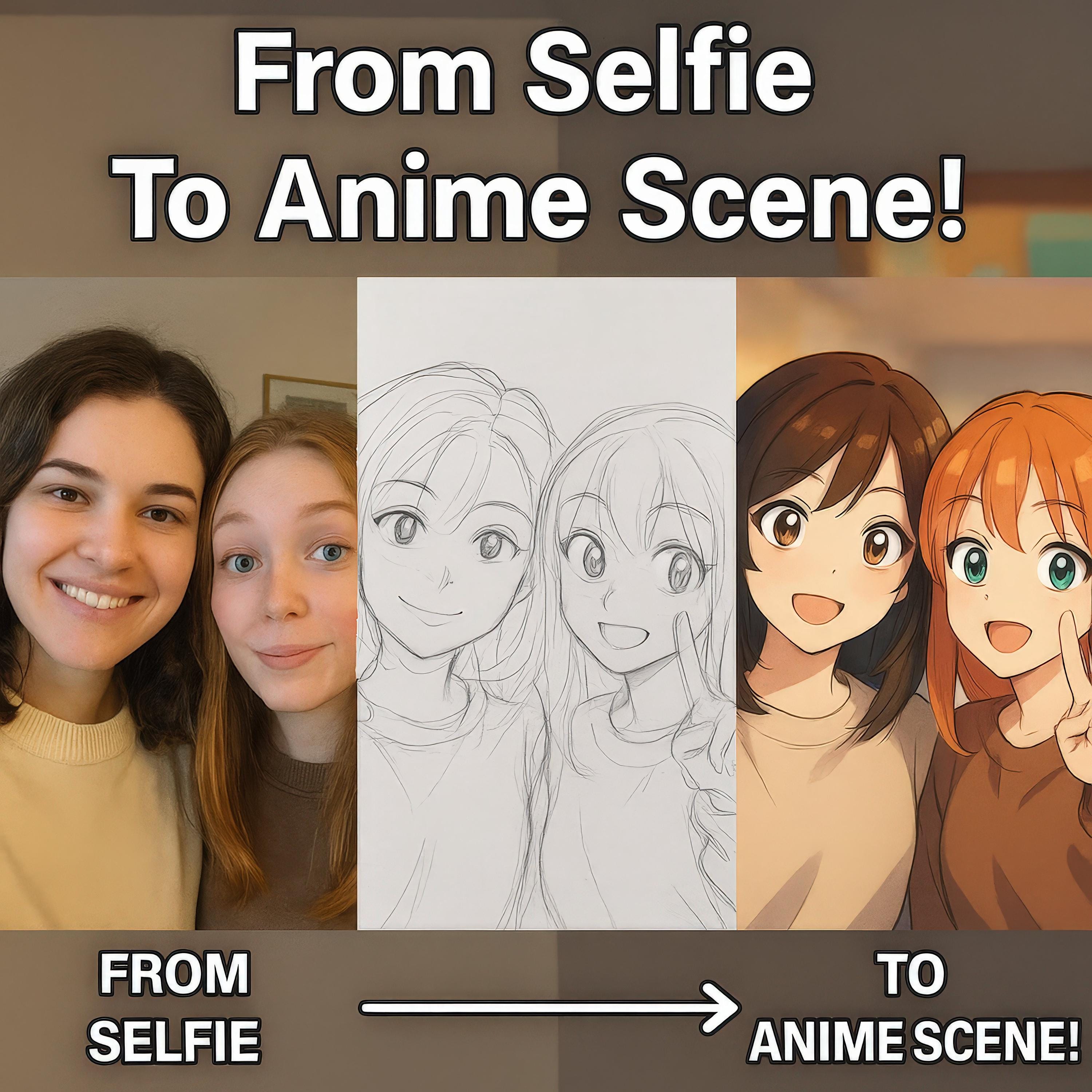 Custom Best Friends Anime Portrait