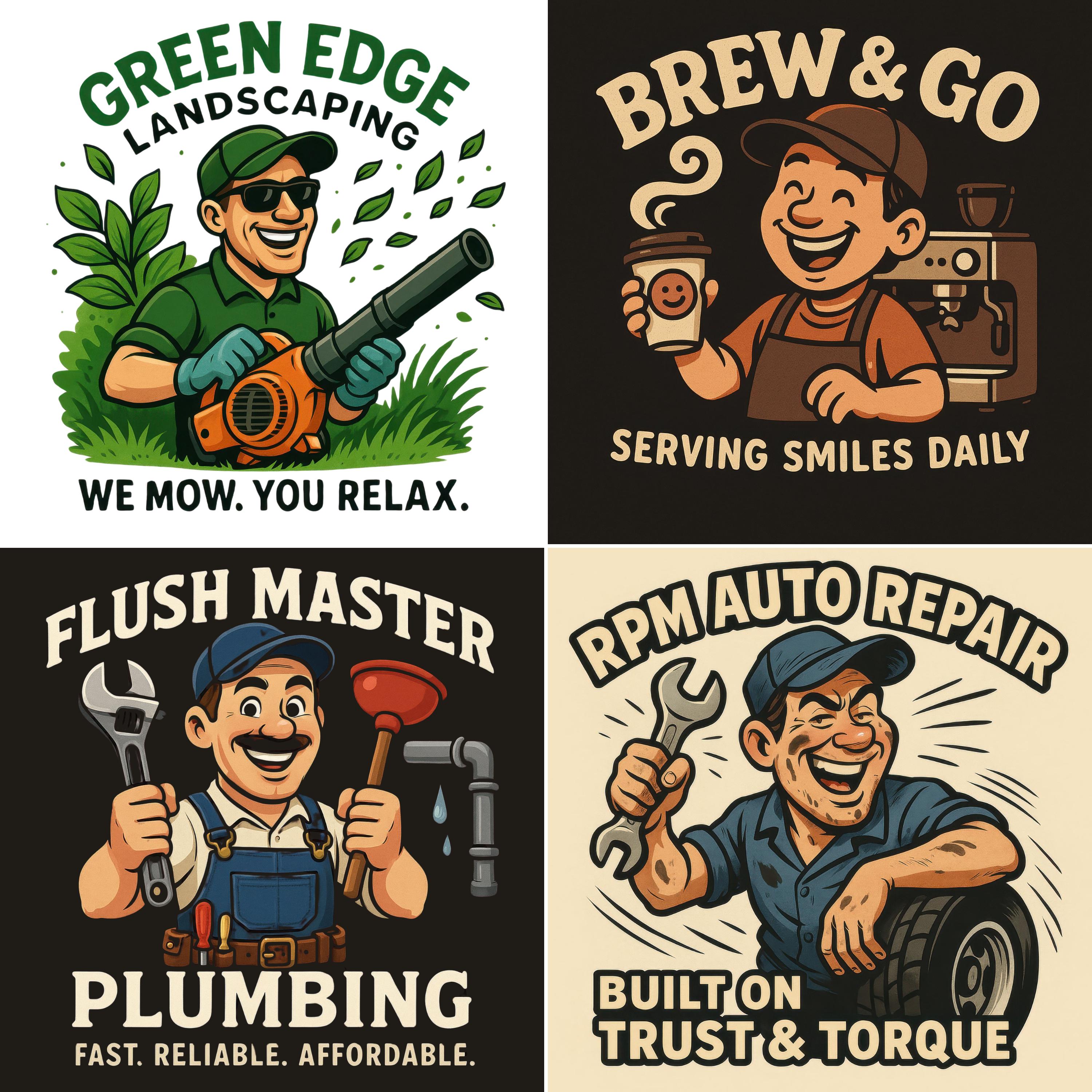 Small Business Logo & Cartoon Branding