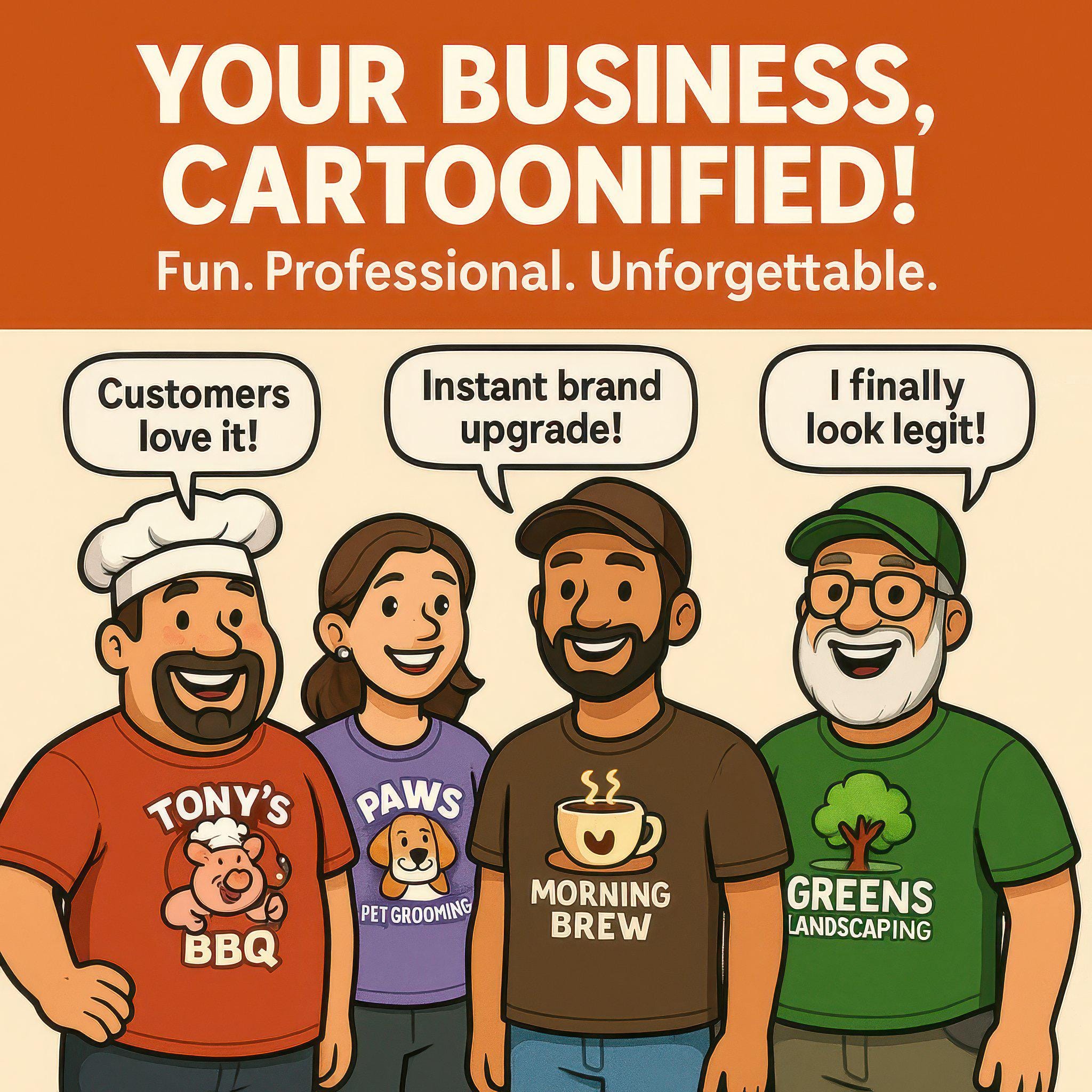 Small Business Logo & Cartoon Branding