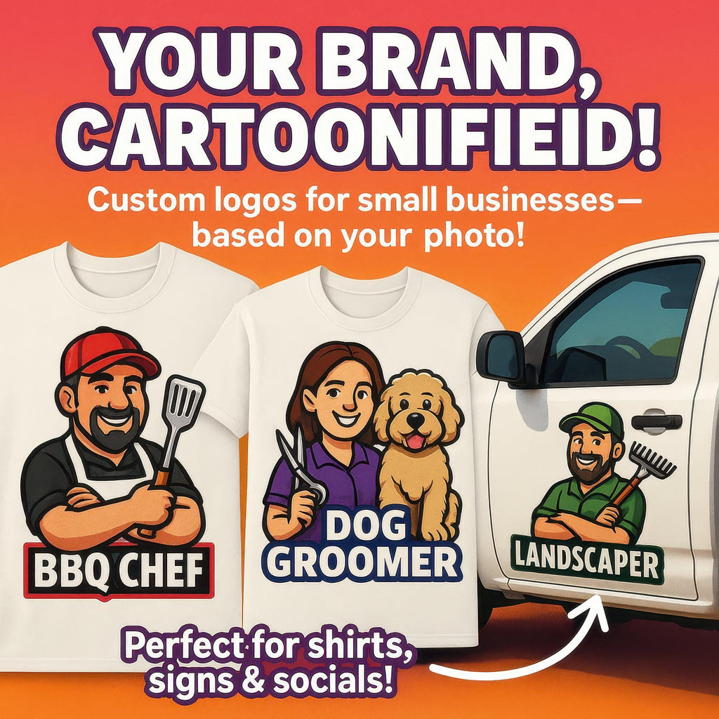 Custom Small Business Logo & Cartoon Branding