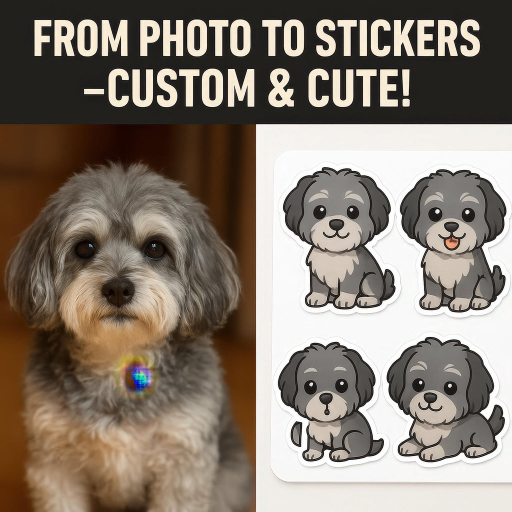 Custom Pet Sticker Sheet from Pet Photo