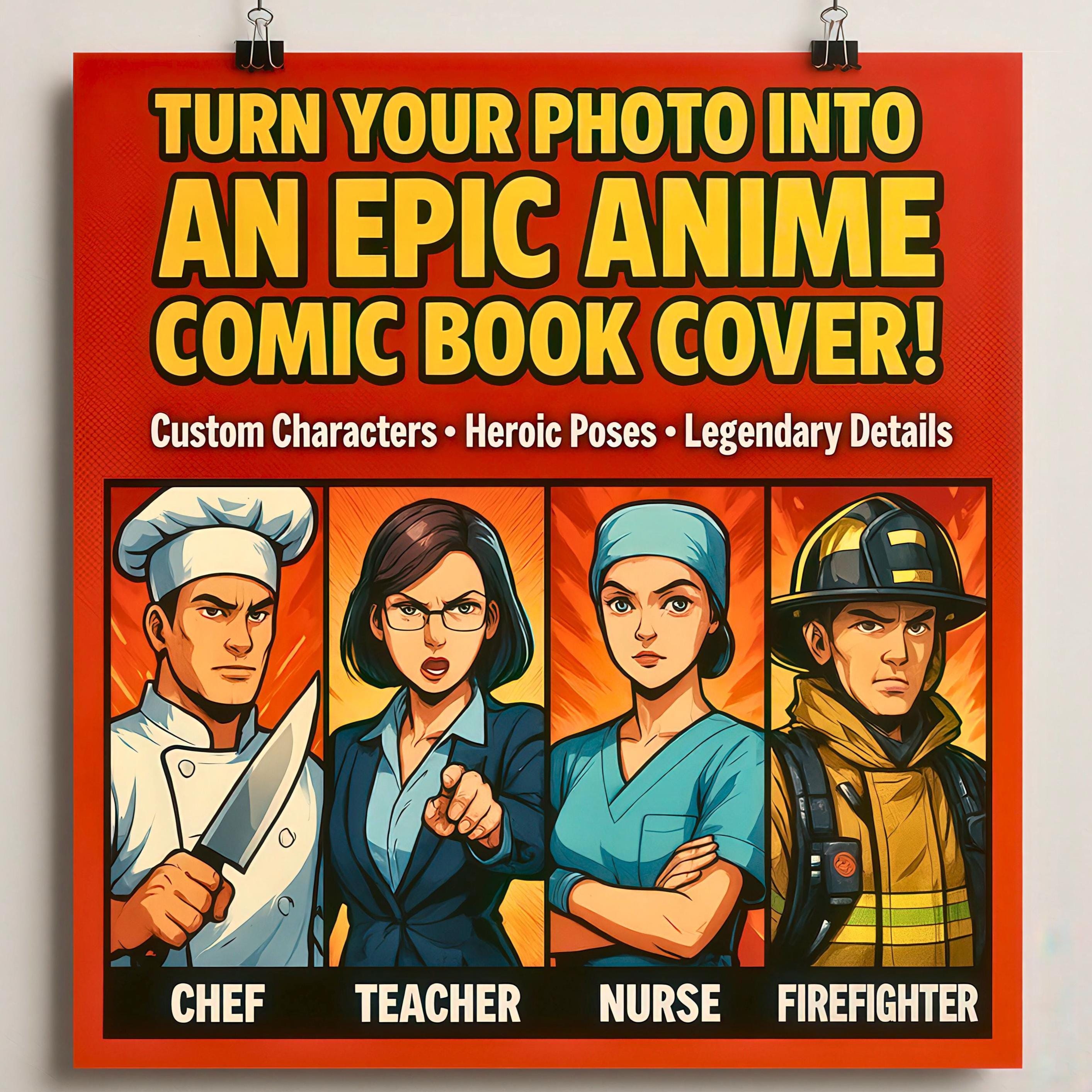 Personalized Profession Comic Book Cover