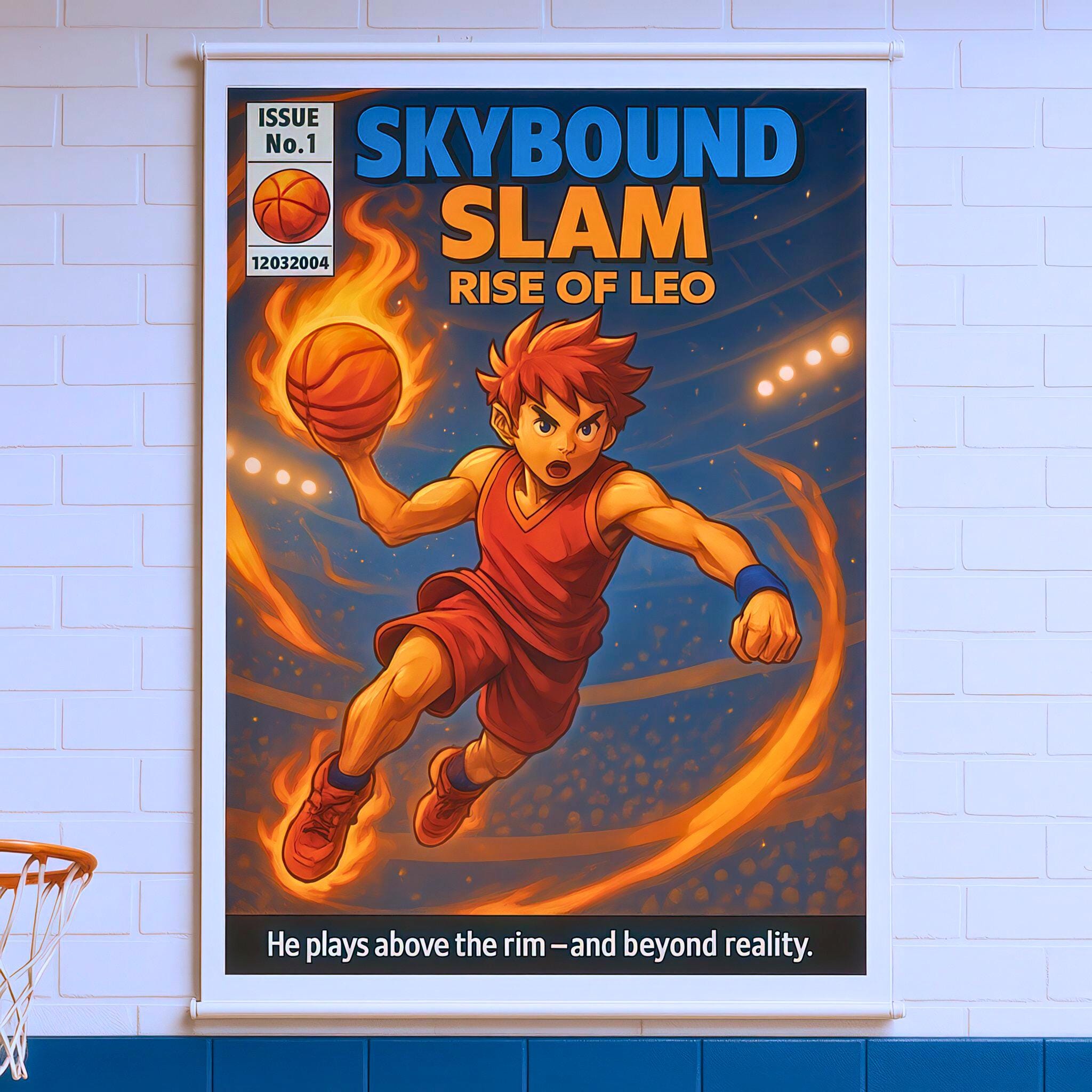 Custom Anime Athlete Comic Book Cover