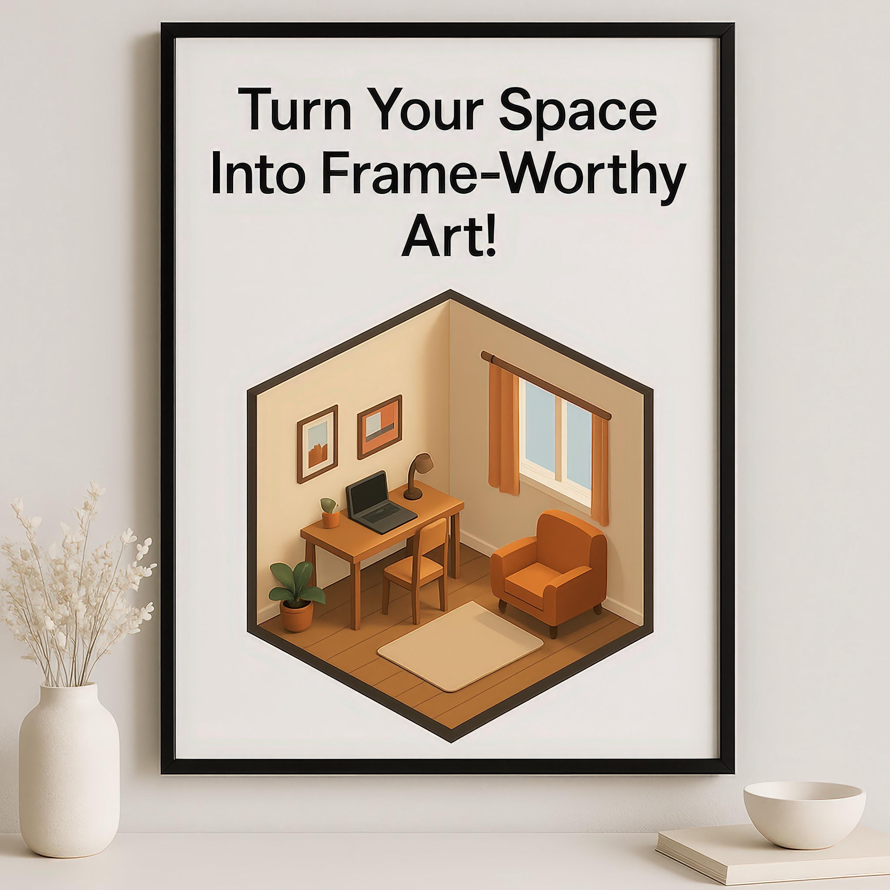 Custom Isometric Room Illustration