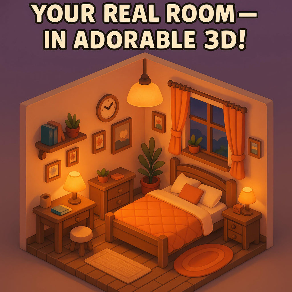 Custom Isometric Room Illustration