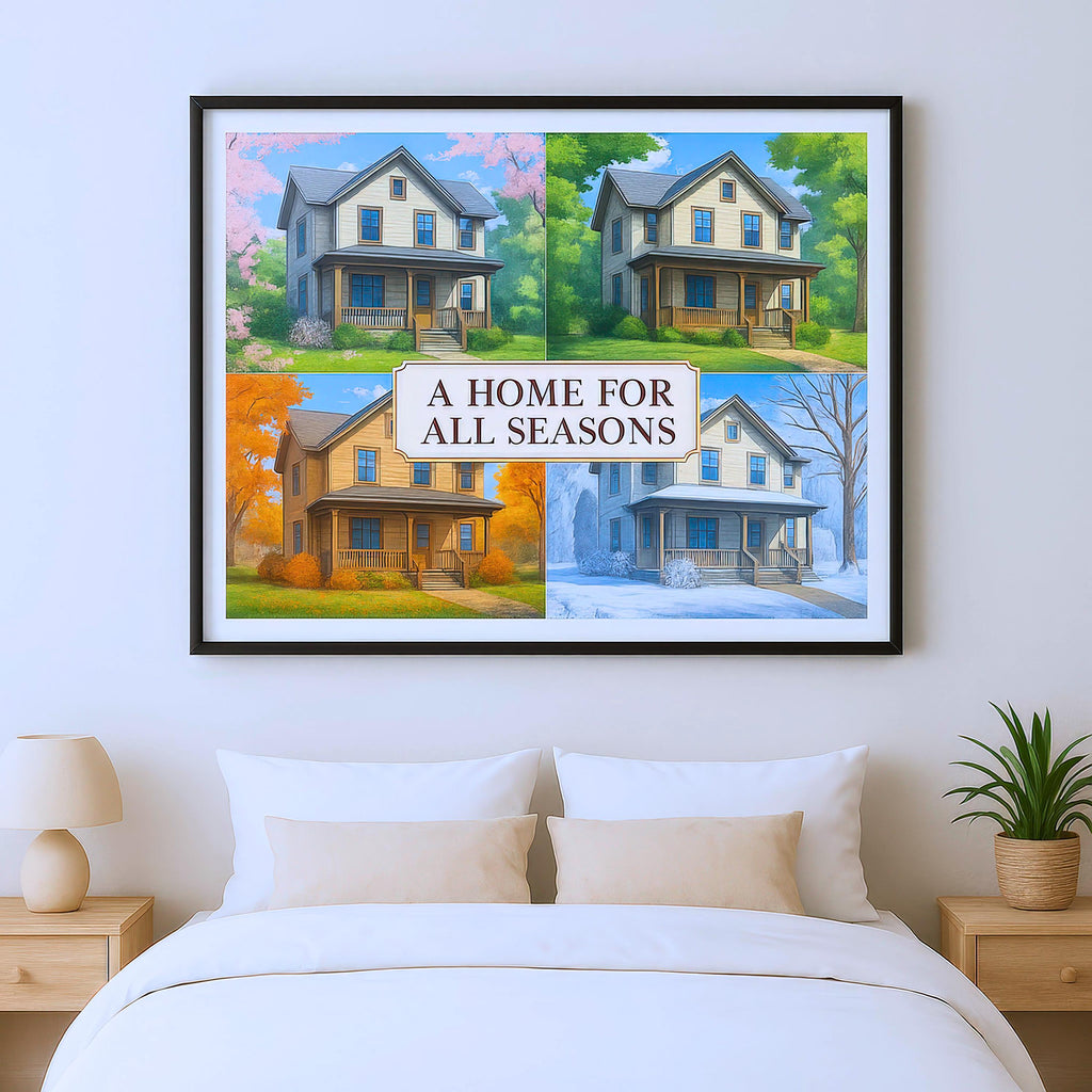 Custom 4-Season House Portrait