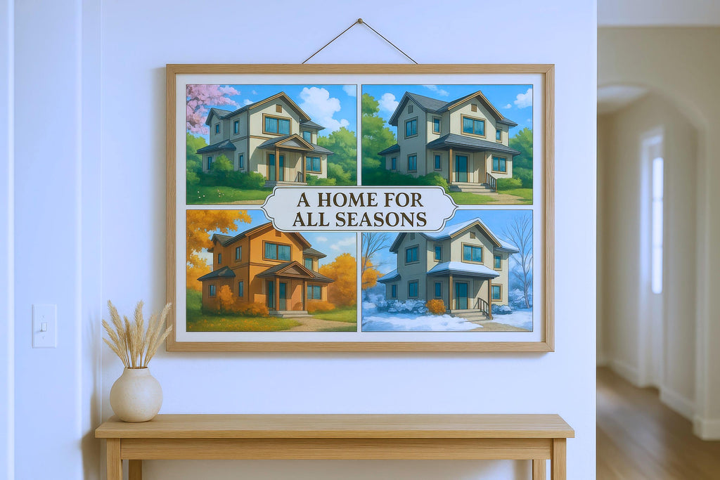 Custom 4-Season House Portrait
