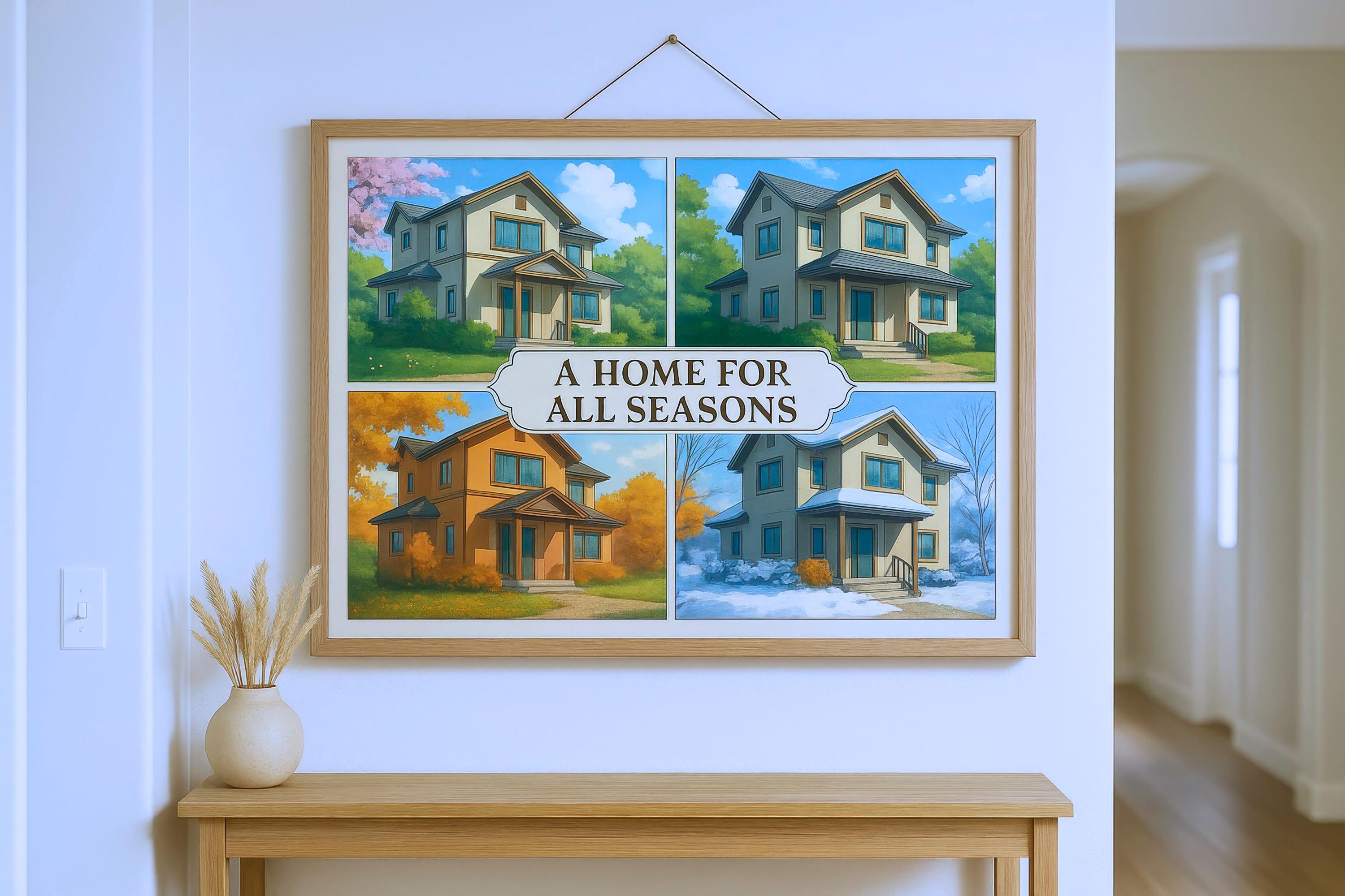 Custom 4-Season House Portrait