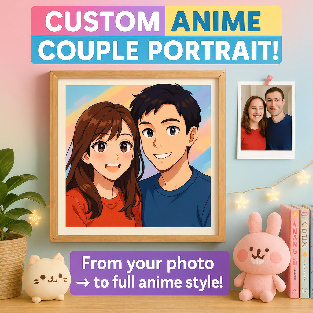 Custom Anime Couple Portrait