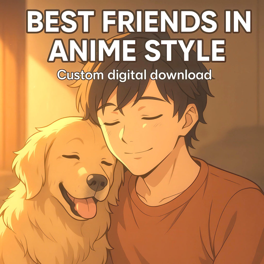 Personalized Anime Pet & Owner Portrait