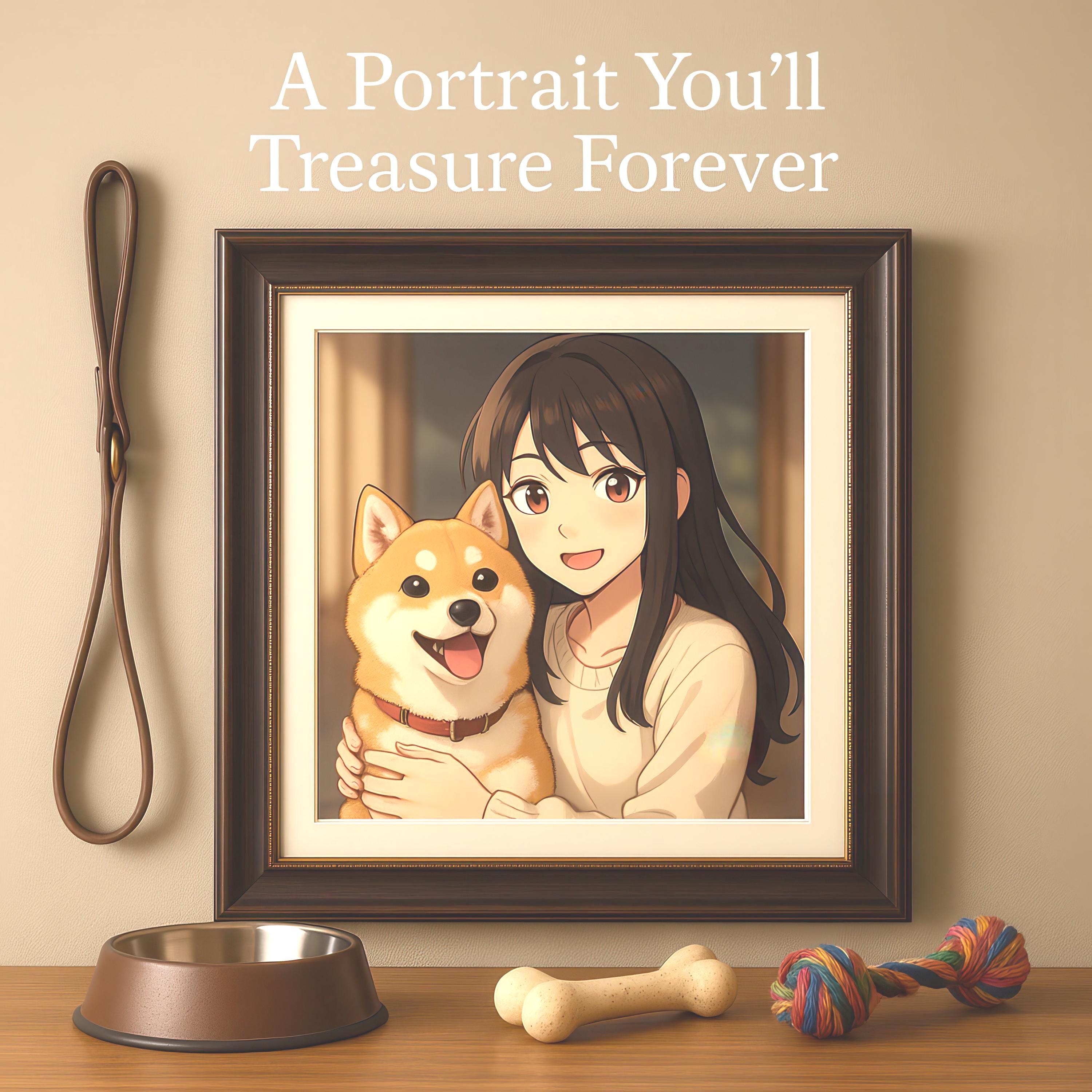 Custom Anime Pet & Owner Portrait