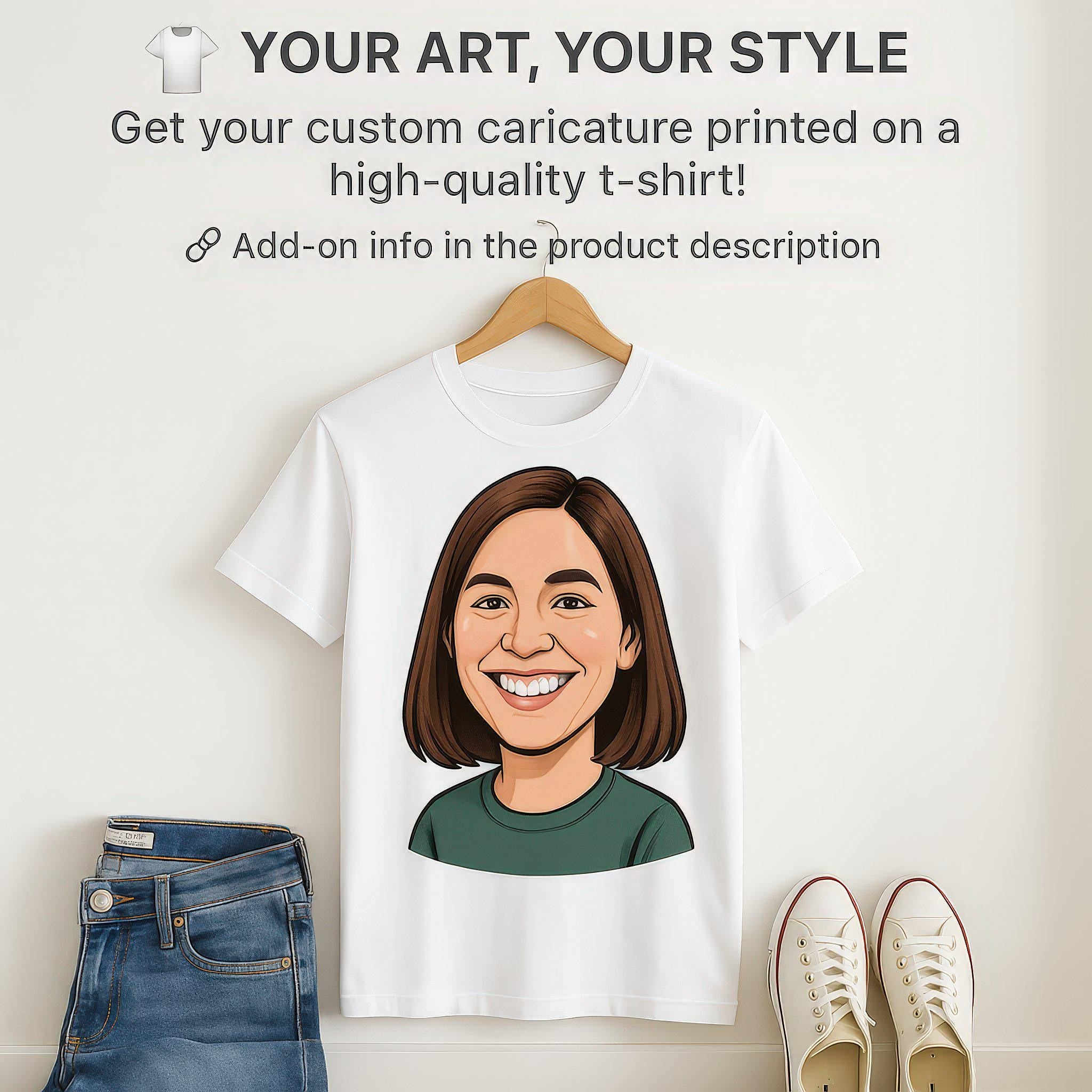 Add-On: Custom Caricature T-Shirt Printing