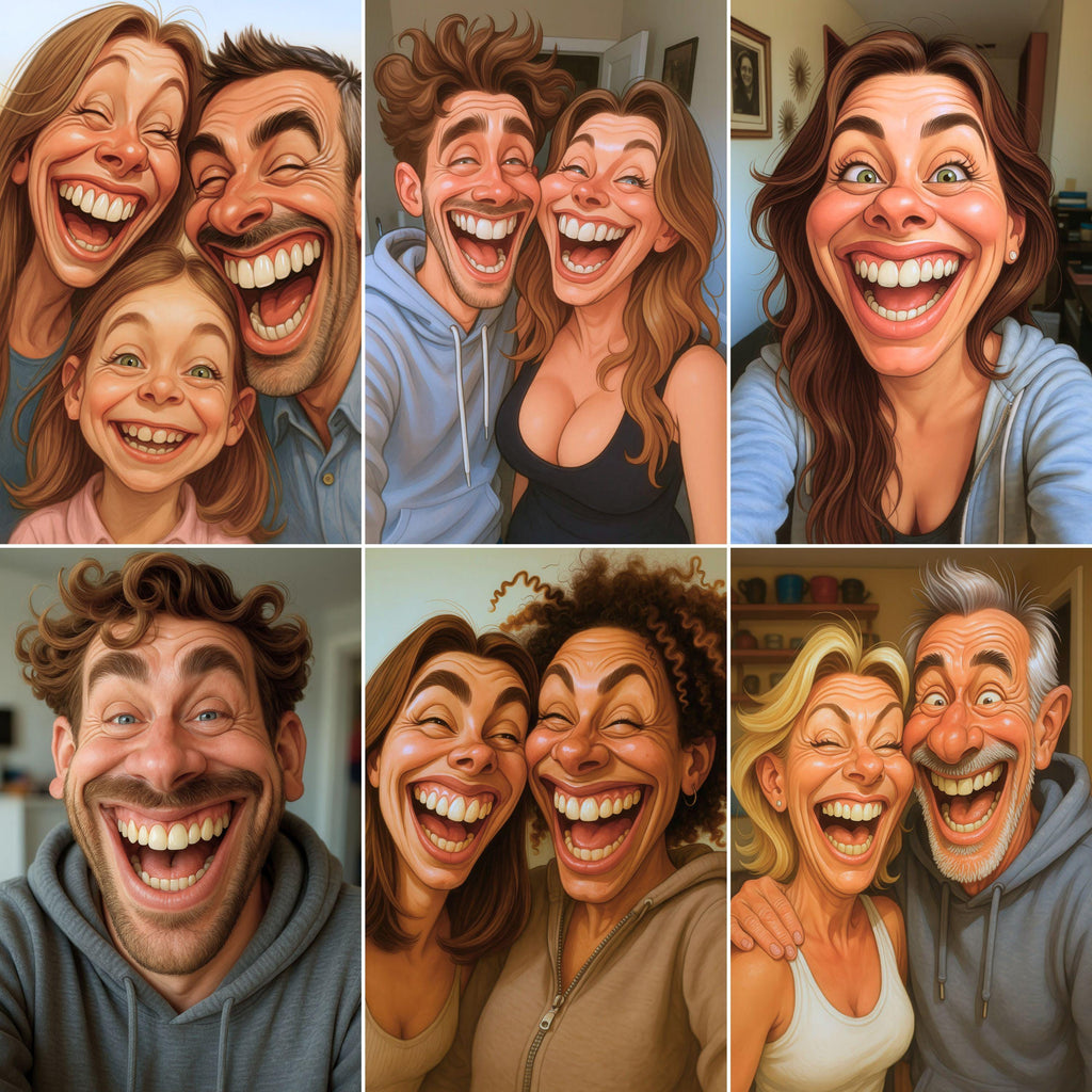 Funny Couple Caricature