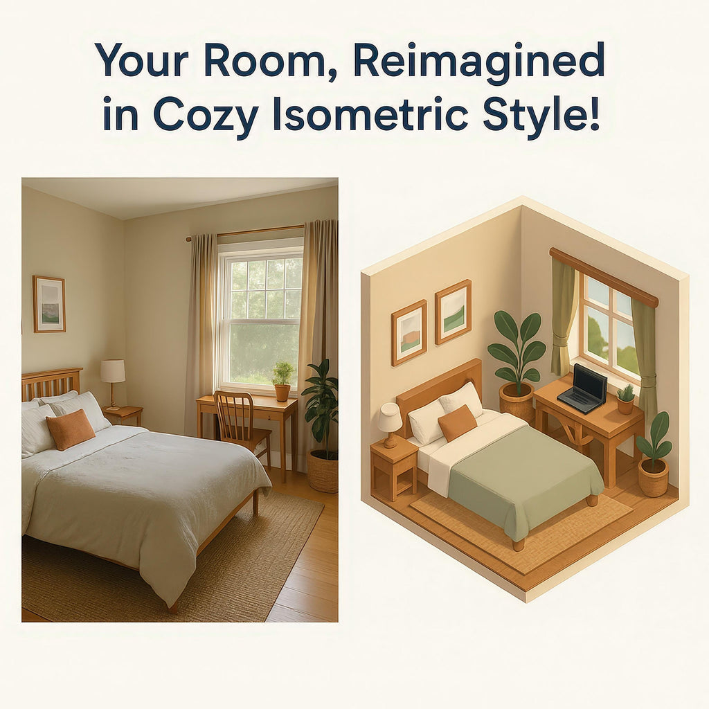 Custom Isometric Room Illustration