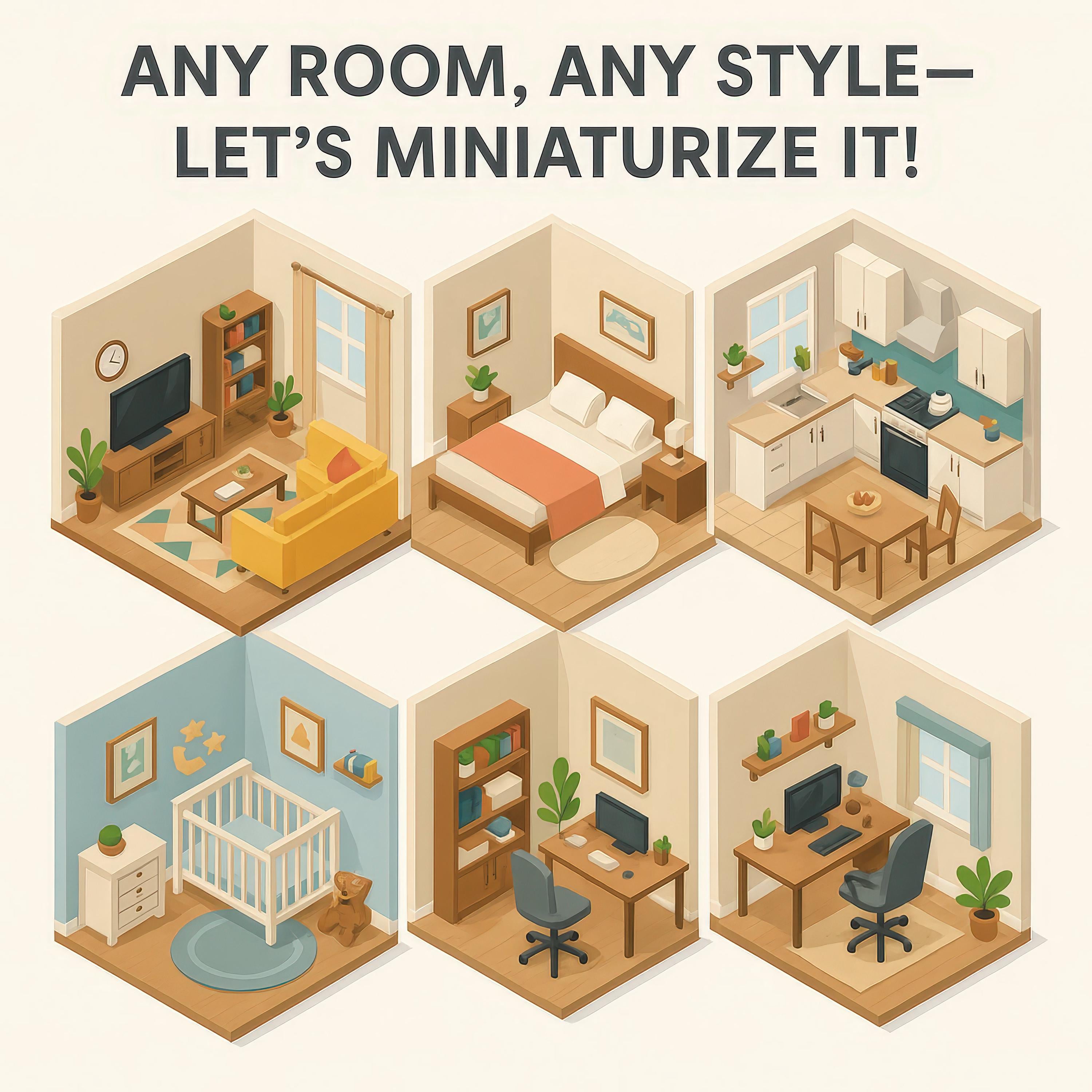 Custom Isometric Room Illustration