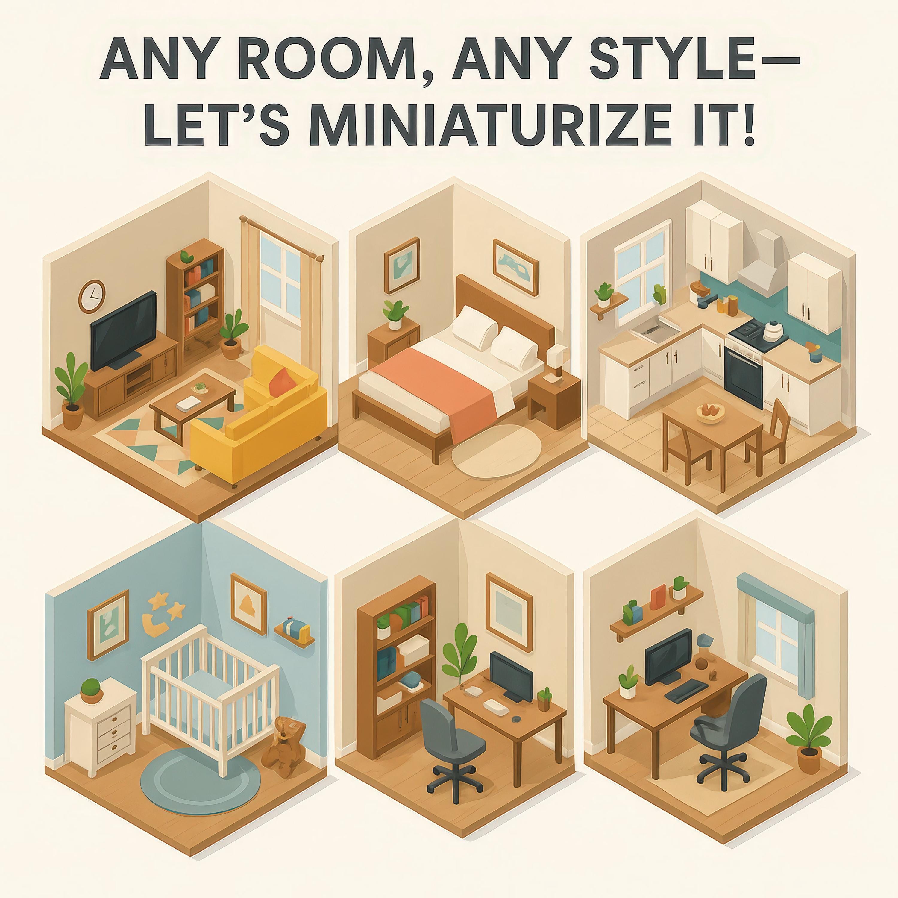 Custom Isometric Room Illustration