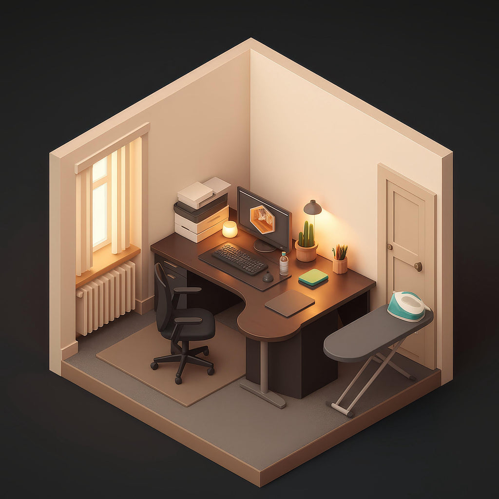 Custom Isometric Room Illustration